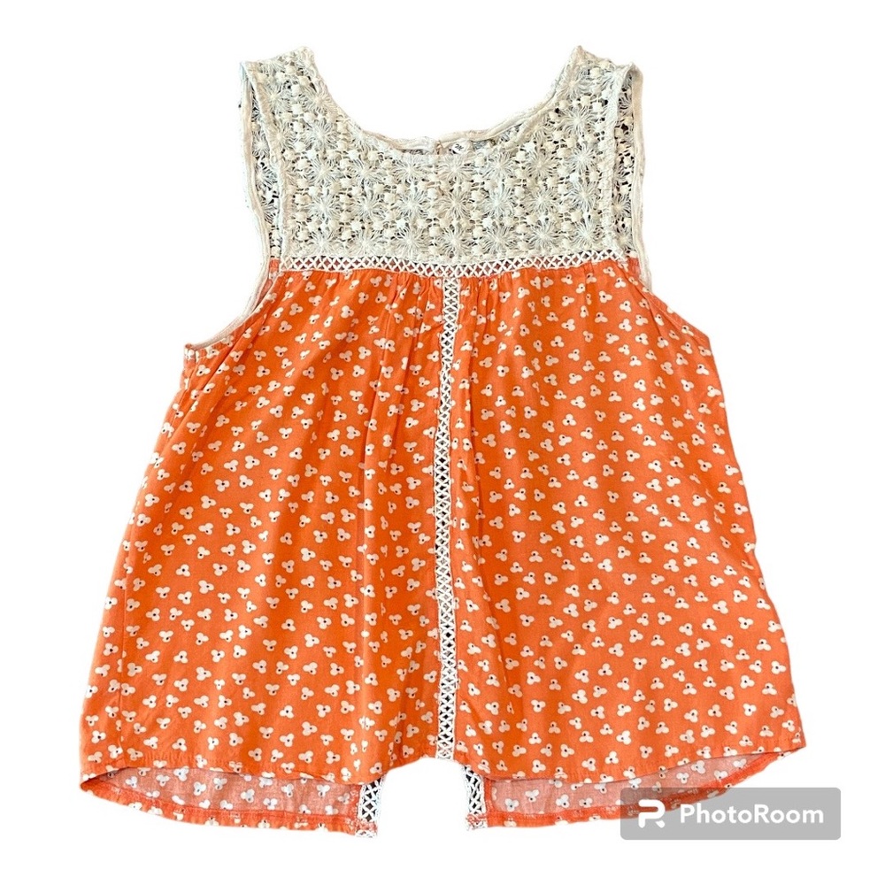 Andrée Blue orange boho top